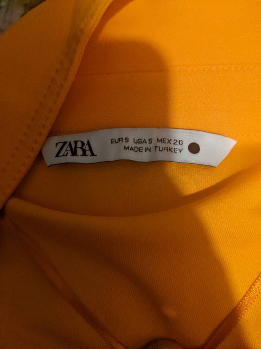 Zara - Draped Short Dress with Ruching 4437/094 | Small | Orange Tangerine - Picture 6 of 14